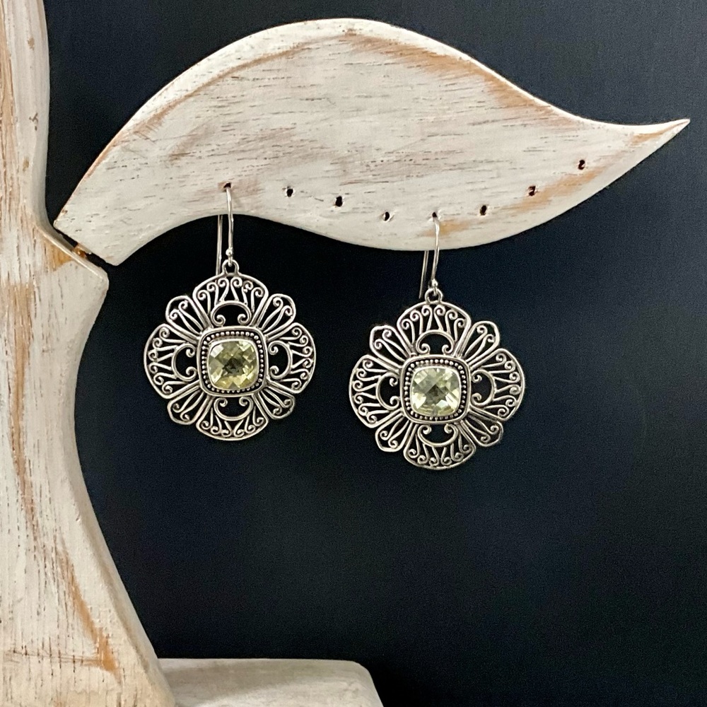 Balinese Earrings Lemon Quartz